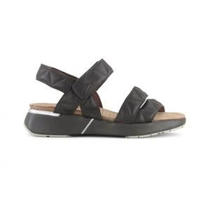 NEW YALEET women's naot kayla sport sandals in soft black leather